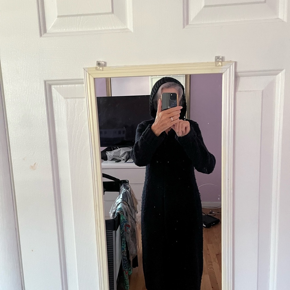 Ralph Lauren Black Hooded Sweater coat